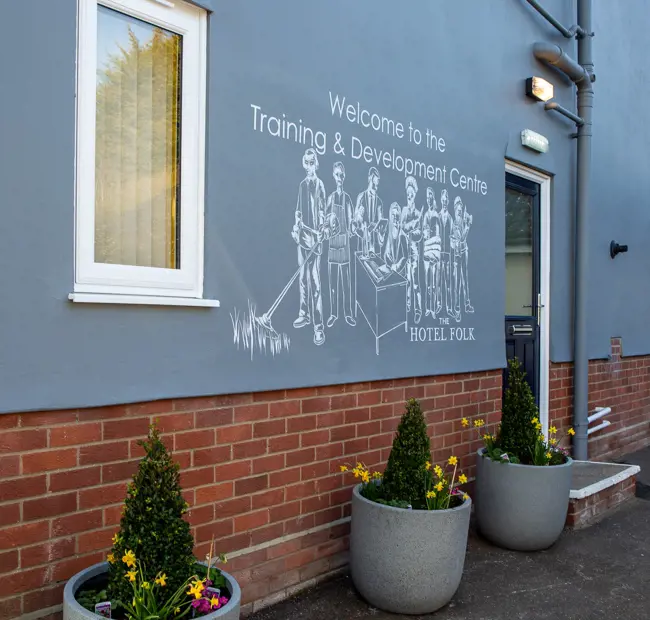 The Hotel Folk Training Centre, front entrance